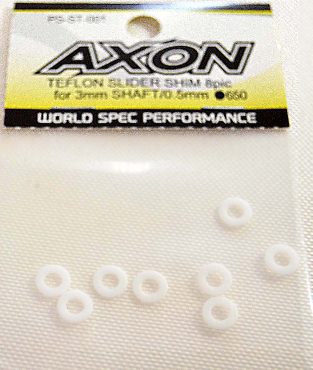AXON TEFLON SLIDER SHIM 8pic for 3mm SHAFT/0.5mm 【PS-ST-001】
