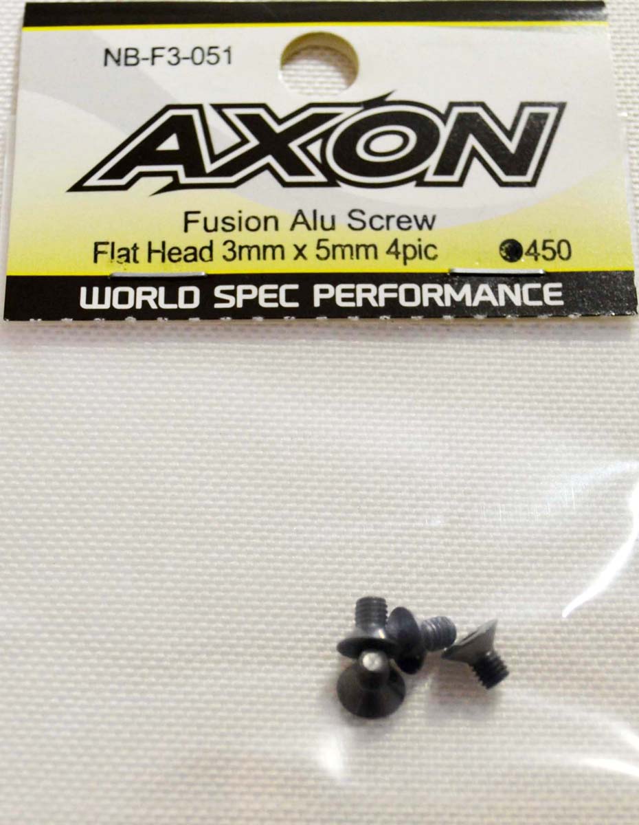 AXON Fusion Alu Screw (Flat Head 3mm x 5mm 4pic) yNB-F3-051z