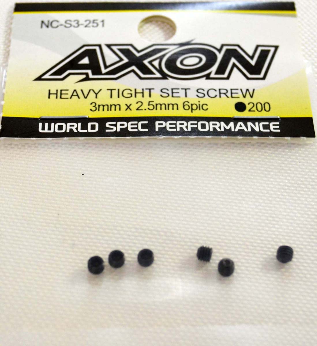 AXON HEAVY TIGHT SET SCREW (3mm x 2.5mm) 6pic 