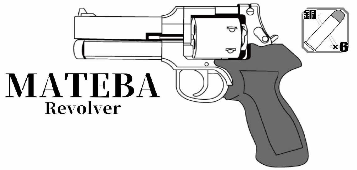 MATEBA Revolver マルシン工業 マテバ 4インチ Xカート式ガスリボルバー マットブラックABS 木製グリップ仕様【対象年令 18才以上用】 エアガン