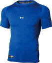 1358643-400-XXL アンダーアーマー ヒートギアアーマー ショートスリーブ クルーネック（ロイヤル・サイズ：XXL） UNDER ARMOUR　UA　ベースボール コンプレッション