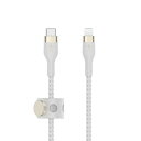 BELKIN BOOST↑CHARGE PRO Flex USB-C to Lightning 高耐久編込シリコンケーブル 2m (ホワイト) CAA011BT2MWH