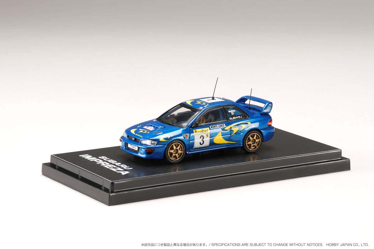 ホビージャパン 1/64 スバル インプレッサ WRC No.3 555スバル 1997 ラリー・モンテカルロ ミニカー