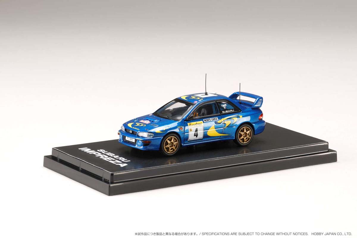 ホビージャパン 1/64 スバル インプレッサ WRC No.4 555スバル 1997 ラリー モンテカルロ ウィナー【HJR642041B】 ミニカー