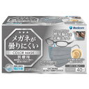 眼鏡が曇りにくいカラーマスクグレー 眼鏡が曇りにくいカラーマスクグレー　40枚 メディコムジャパン メガネガクモリニクイカラ-マスクGY