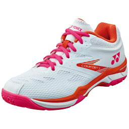 YO-SHBCF3L-062-22.5 ヨネックス レディース バドミントンシューズ（ホワイト/ピンク・サイズ：22.5cm） YONEX POWER CUSHION COMFORT 3 WOMEN