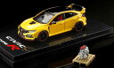 ホビージャパン 1/64 ホンダ シビック Type R リミテッドエディション (FK8) 2020 エンジンディスプレイモデル付（サンライトイエローII）【HJ642055BY】 ミニカー