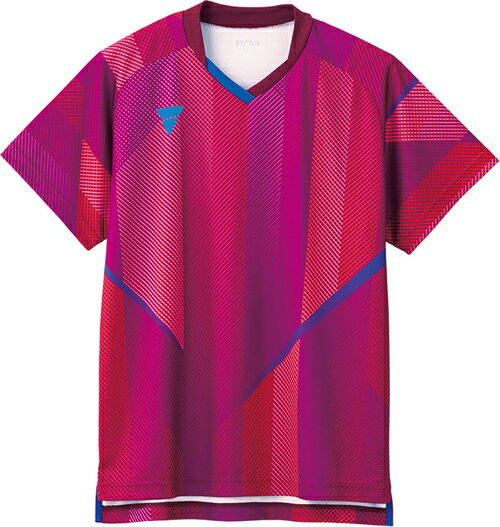 TSP-031487-0300-L ヴィクタス 男女兼用 卓球用ゲームシャツ（ピンク・サイズ：L） VICTAS　V-GS203