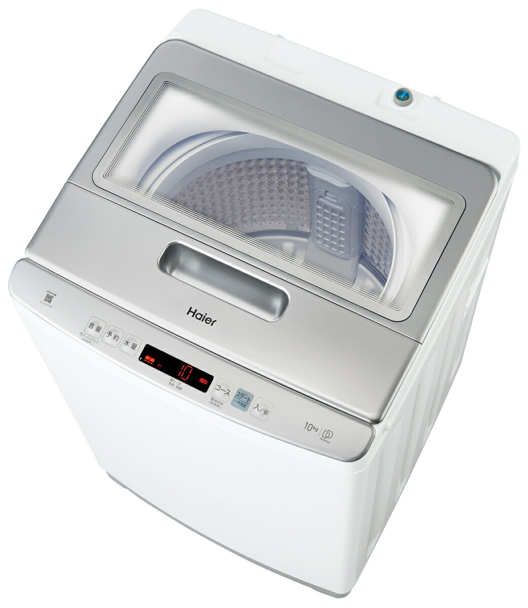 （標準設置料込_Aエリアのみ）洗濯機　ハイアール　10kg JW-HD100A-W ハイアール 10.0kg 全自動洗濯機　ホワイト haier [JWHD100AW]