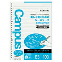 コクヨ キャンパスルーズリーフ(さらさら書ける)B罫ドット入りB5 100枚 ノ-836BT