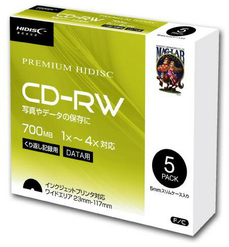 HIDISC データ用4倍速対応CD-RW 5枚パッ