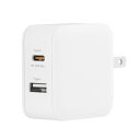 グリーンハウス USB-AC充電器 2ポート 20W(ホワイト) GH-ACU2PB-WH