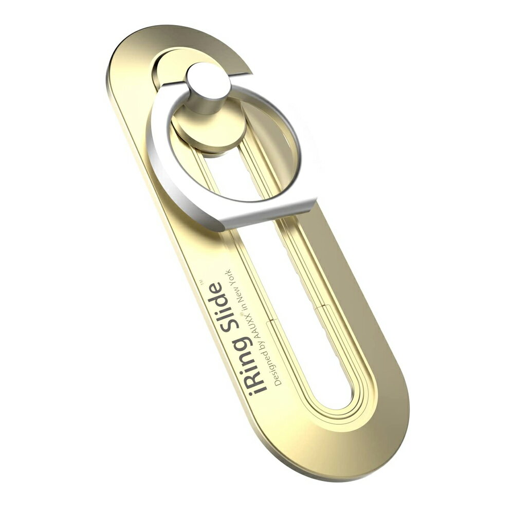 AAUXX ワイヤレス充電対応 スライド式 スマホリング『iRing Slide single』（ゴールド） UMS-IR13SLSGO