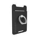 AAUXX カードケースポケットスマホリング『iRing Pocket 2』（ブラック） UMS-IR03PKBL2