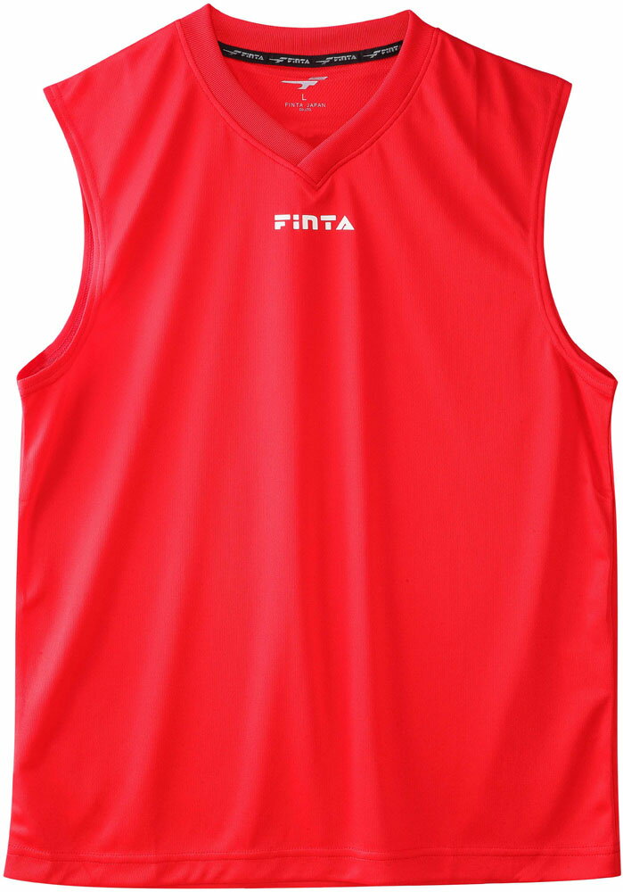FINTA(フィンタ) サッカー・フットサル用 インナーシャツ(レッド・サイズ:L) FNT-FTW7033-071-L ユニセックス メッシュ ノースリーブ
