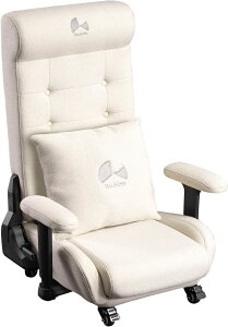 バウヒュッテ ゲーミングソファ座椅子2　ファブリックタイプ（ホワイト） Bauhutte　Gaming Floor Sofa Chair 2 GX-370-WH