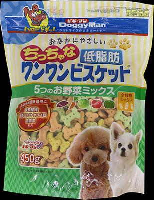 ドッグフード 犬用おやつ おなかちっちゃ低脂肪ワンワンビスケット 450g ドギーマンハヤシ チイサナテイシボワンビスヤサイ450