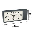 ダルトン 掛け時計 DULTON DOUBLE FACE CLOCK RECTANGLE GRAY ダブル フェイス クロック レクタングル H21-0362GY 