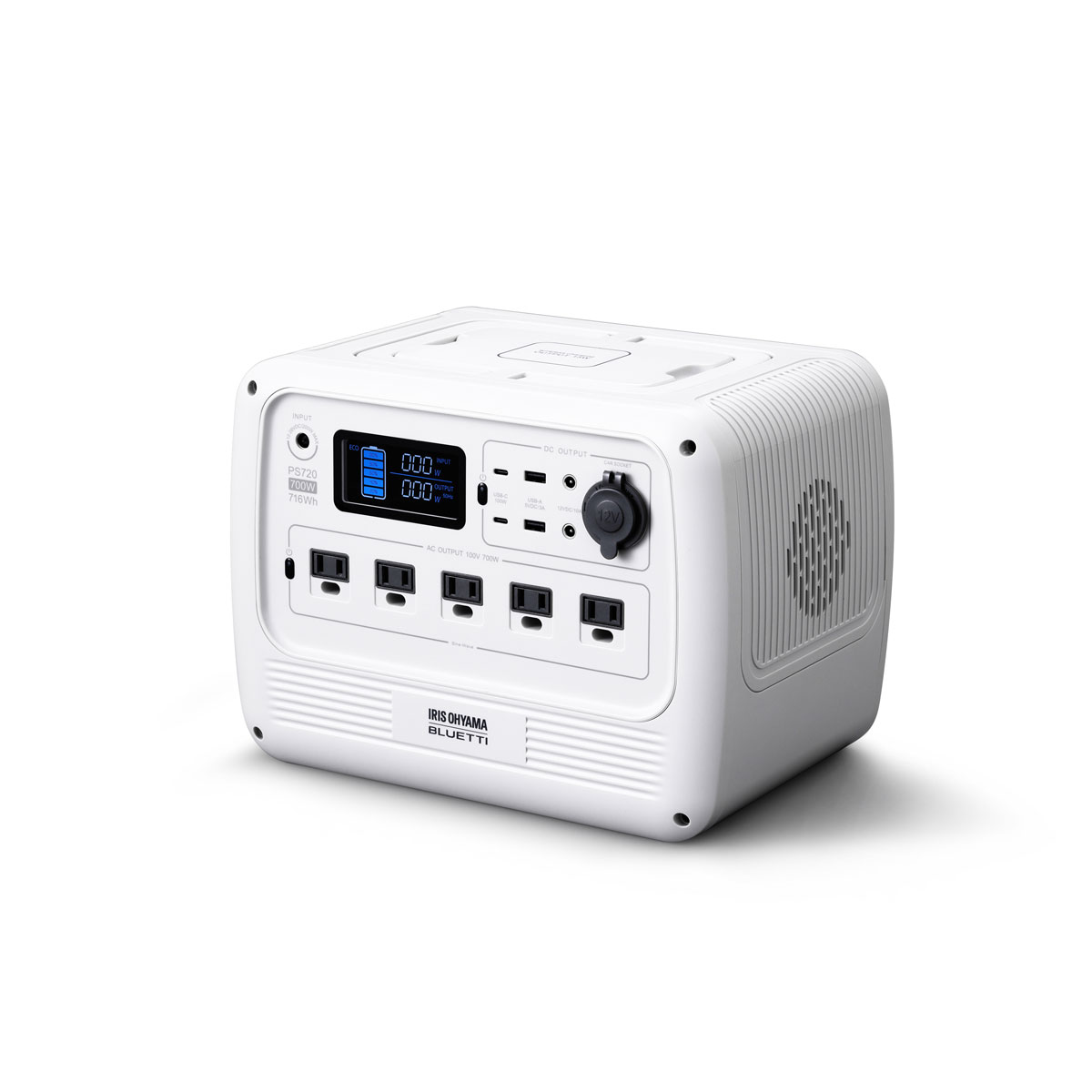 Set - アイリスオーヤマ ポータブル電源 716Wh USB-C出力搭載 PS720AA-W IRIS OHYAMA [PS720AAW]