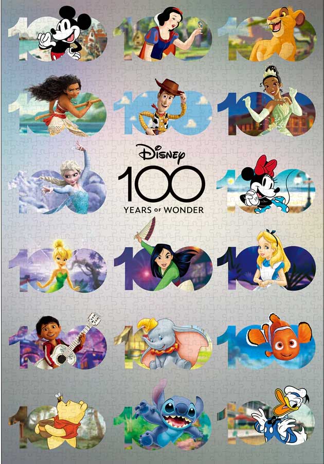 テンヨー ディズニー メタリックペーパー ジグソー Disney100：Anniversary Design 1000ピース【D-1000-010】 ジグソーパズル 【Disneyzone】