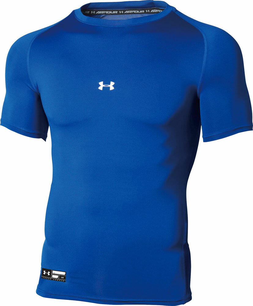 1358643-400-SM アンダーアーマー ヒートギアアーマー ショートスリーブ クルーネック（ロイヤル・サイズ：SM） UNDER ARMOUR　UA　ベースボール コンプレッション