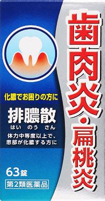 【第2類医薬品】排膿散　歯肉炎　扁桃炎 排膿散エキス錠J63錠 ジェーピーエス製薬 ハイノウサンエキスジヨウJ63T [ハイノウサンエキスジヨウJ63T]【返品種別B】