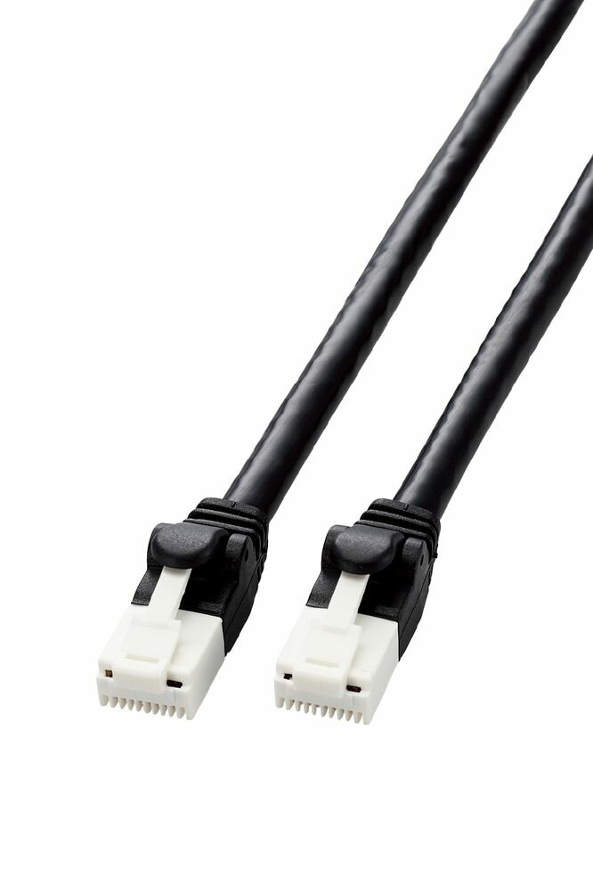 电脑, 配件 - エレコム LANケーブル CAT6A 3m 高速 10Gbps ストレート 爪折れ防止 RoHS指令準拠（ブラック） LD-GPAT/BK3/RS