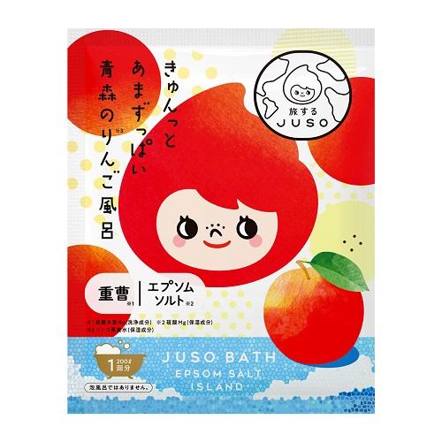 重曹バスパウダー JUSO BATH POWDER JUSO BATH POWDER（重曹バスパウダー） りんご 30g ナクナーレ 旅するJUSOちゃんシリーズ GR JUSOBATHパウダ-リンゴ