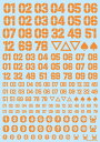 ハイキューパーツ DZナンバーデカール オレンジ(1枚入)【DZN-ORE】|詳細画像