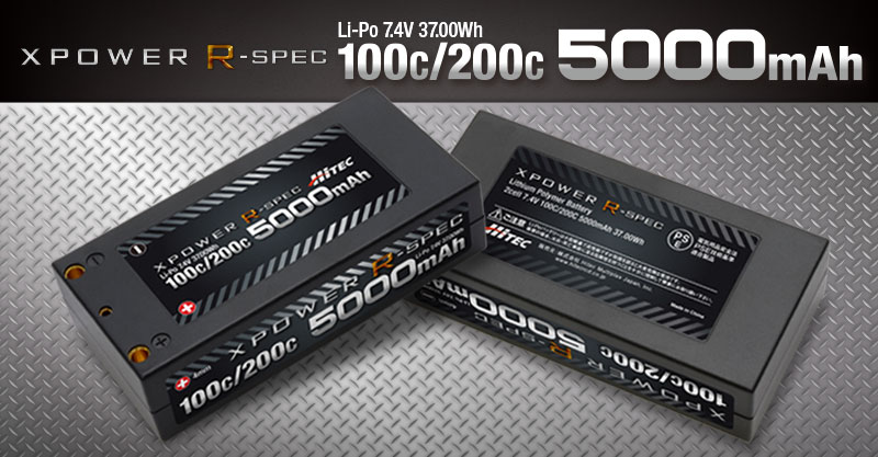 ハイテックマルチプレックスジャパン 【再生産】XPOWER R-SPEC Li-Po 7.4V 5000mAh 100C/200C【XPR5000S】 ラジコンパーツ