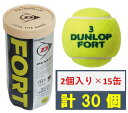 【2球入りボトル×15缶セット】硬式テニスボール DUNLOP FORT(ダンロップ フォート)