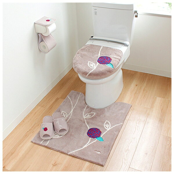 オカ エトフ トリア ロングトイレマット 約75×63cm（ベージュ） オカ3032445 [オカ...
