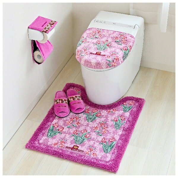 オカ ロイヤルコレクション アーツ ロングトイレマット 約75×63cm（ピンク） オカ3...