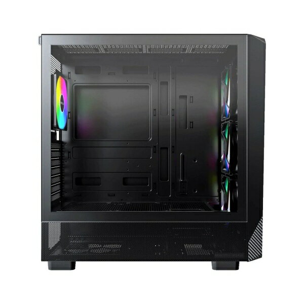 MONTECH｜モンテック E-ATXマザーボード対応 フロントメッシュ ガラスパネル(左サイド)採用 タワー型PCケース（ブラック） X5シリーズ X5(B)
