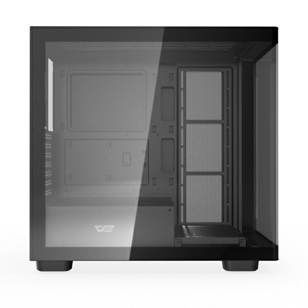 darkFlash｜ダークフラッシュ 湾曲一体ガラスのピラーレス PCケース [DS900G]（ブラック） DS900GBLACK+TYPE-C