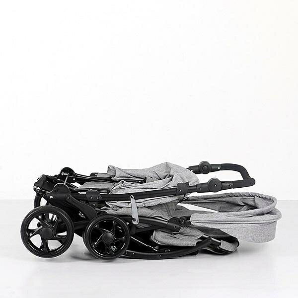 Joshin web 家電とPCの大型専門店のベビー用品 ベビーカー 2人乗り スマイビーTWIN-C グレー 生後1ヵ月〜3歳頃まで15kgまで JTC スマイビ-TWIN-C グレ-｜アングル3