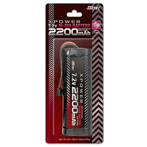 ハイテックマルチプレックスジャパン XPOWER Ni-MH 7.2V 2200mAh T型 ディーンズコネクター【XP2200-ND-B】 ラジコン用