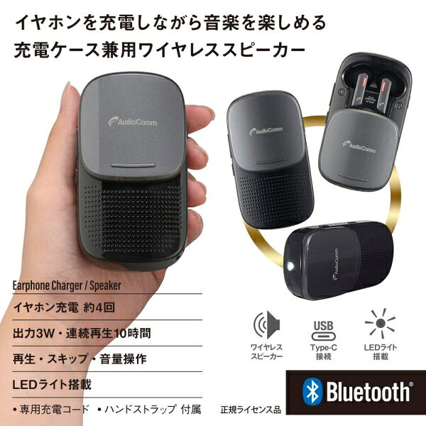 オーム 完全ワイヤレスイヤホン＋Bluetooth対応スピーカー充電ケース HSP-W530N AudioComm OHM jism-14626916 Joshin web 家電とPCの大型専門店 サンプル画像3