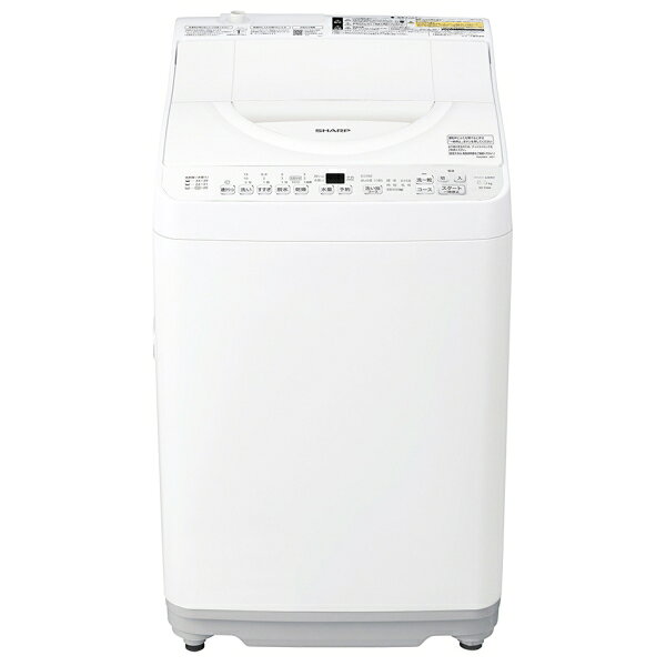 （標準設置料込_Aエリアのみ）シャープ 6.0kg 洗濯乾燥機　ホワイト系 ES-TX6K-W S...
