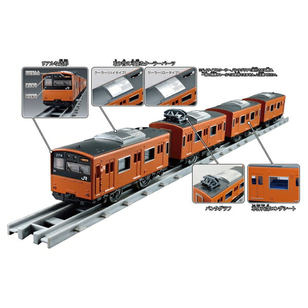 Joshin web 家電とPCの大型専門店のタカラトミー プラレール リアルクラス 201系通勤電車（JR西日本・オレンジ） プラレール｜アングル2