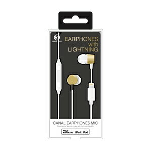 ヴァーテックス ハイレゾ対応Lightningコネクタイヤホン（シャンパンゴールド） VTH-AP02CG VERTEX