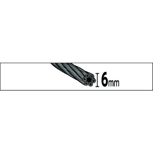 トラスコ中山 ワイヤーロープスリング Aタイプ アルミロック 6mm×2m TWAL-6S2