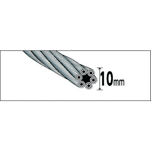 トラスコ中山 ワイヤーロープスリング Aタイプ アルミロック 10mm×2.5m TWAL-10S2.5