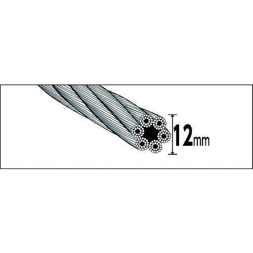 トラスコ中山 ワイヤーロープスリング Aタイプ アルミロック 12mm×1.5m TWAL-12S1.5