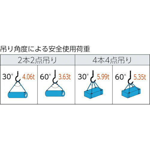 トラスコ中山 ワイヤーロープスリング Aタイプ アルミロック 16mm×2m TWAL-16S2