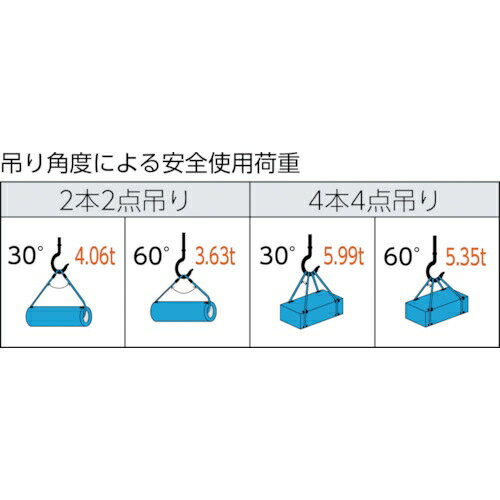 トラスコ中山 ワイヤーロープスリング Aタイプ アルミロック 16mm×5m TWAL-16S5