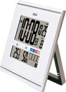 セイコー 電波置き掛け兼用時計 SEIKO　快適環境NAVI SQ-445-W [SQ445W]【返品種別A】 2