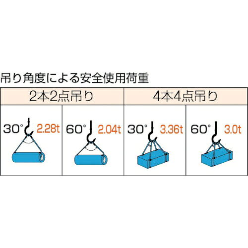 トラスコ中山 Wスリング Bタイプ 片端シンブル入り 12mm×1m GRB-12S1