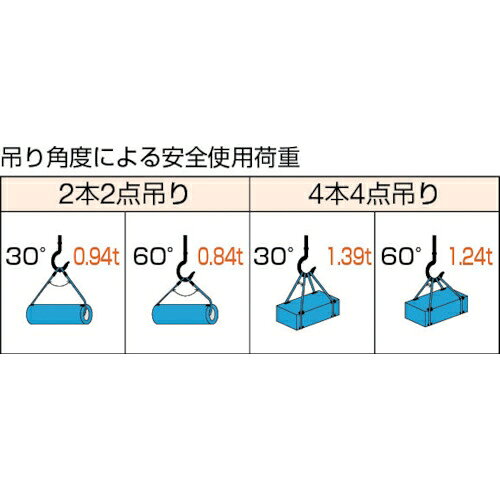 トラスコ中山 Wスリング Aタイプ 8mm×6.0m GR-8S6(トラスコ)