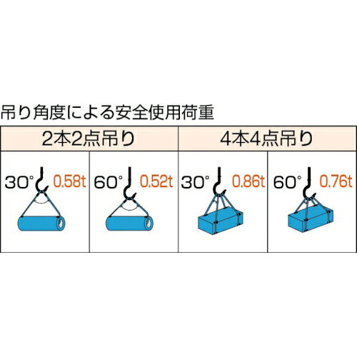 トラスコ中山 Wスリング Aタイプ 6mm×6.0m GR-6S6(トラスコ)